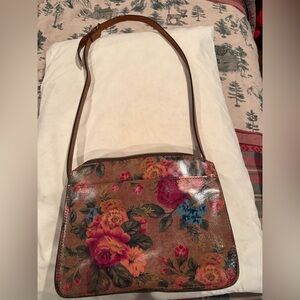 Floral Leather Crossbody Bag
